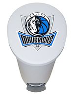 The Furniture Cove New 2.6 Gallon White Plastic Step Trash Can Waste Basket Featuring the Choice of Your Favorite Sports Team Logo - FREE Trash Liner Included (Mavericks)