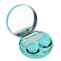 Portable Contact Lense Case with Mirror Contact Lense Storage Box Case Container for Home, Outdoor, Travel(Green)