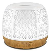 500ml Metal Aromatherapy Ultrasonic Cool Mist Aroma Essential Oil Diffuser, Usage up to 20 hours,Whisper Quiet Humidifier with Waterless Auto Shut-Off Protection and 7-Color Changed LED for Home Offic