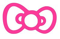 Cute Kitty Bow Vinyl Sticker Decals for Car Bumper Window MacBook pro Laptop iPad iPhone (2" x 1.1", Hot Pink)