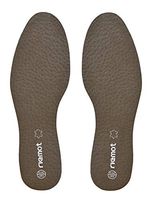 riemot Men's Thin Cushioning Leather Insoles Orthotic Shoe Inserts Brown 11