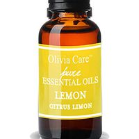 Lemon Essential Oil by Olivia Care – 100% Natural, Pure & Vegan. Therapeutic Grade & Perfect for Aromatherapy, Massage, Diffuser, Bath. Moisturize Skin & Scalp. Fresh Calming Citrus Aroma - 0.5 OZ