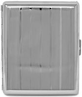 Silver Lines (Full Pack 100s) Metal-Plated Cigarette Case & Stash Box