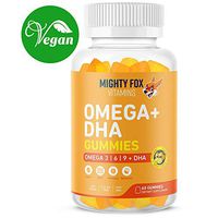 Vegan Omega 3 6 9 + DHA Gummies for Kids - with Vitamin C for Heart Health, Cognitive Development, Behavior and Vision