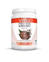 Vega Protein & Energy Classic Chocolate (14 servings, 18.1 Ounce (Pack of 1)) - Plant Based Vegan Non Dairy Protein Powder, Gluten Free, Keto, MCT oil, Non GMO