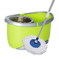 Xiaochongshan Mop bucket set，Spin Microfiber Mop And Bucket With Microfiber Mop Heads Hand Free Home Cleaning (Color : Green, Size : 46.5x30x25cm)