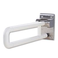 LUOER Safety Rail Can Be Folded Up For Bathroom Safety, Toilet Assist, And Grab Bar Frame W/Grab Bars & Railings For Elderly, Senior, Handicap & Disabled - Padded Handrails,White