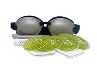 Tranquileyes Warm Compress with Microwavable Beads for Moderate Dry Eye Relief (Platinum)