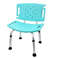 Heavy Duty Shower Chair for Handicap, Disabled, Seniors & Elderly Adjustable Height Bath and Shower Chair Seat Supports up to 220 lbs Green Without backrest