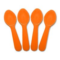 Solid Color Plastic Taster Spoons - 3,000 / Case (Orange)