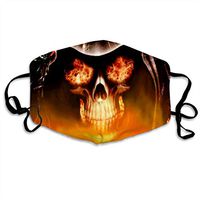 Oiguio FireSkull 3D Printed Anti Pollution Dust with Adjustable Earloop Cover for Women Men