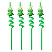 4 Reusable Passover Drinking Straws Frog Design