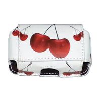 Insulin Pump Carrying Case/Pouch with Belt Clip/Belt Loops with Unique Designs (Medium-i450: L3.8" X W2.25" X D1.25") (Cherries)