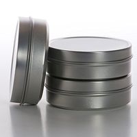 24ea - 2oz Shallow Round Steel Stackable Tin Can-Pk