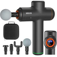 MKHS 2020 Professional Muscle Massage Gun, Percussive Massage Gun, Deep Tissue Massage Gun for Athletes, Cordless Handheld Electric Massager with Portable Carrying Bag, 6 Hours Battery Life