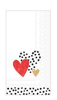Boston International Disposable Hand Towels, Decorative Paper Guest Towels for Bathroom or Paper Napkins Dinner Napkins Heart Napkins Pak 32