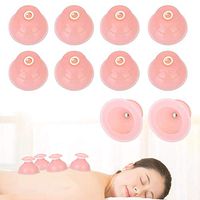 Silicone Cupping Cups Professional Vacuum Massage Suction Therapy Cups Set for Muscle Soreness Pain Relief 10 Cups-Pink