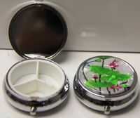 3 Compartments Pill Box Gift - Lotus Pond