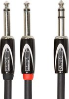 Roland 5ft Interconnect Cable, 1/4" TRS(Male)-Dual 1/4", Black series (RCC-5-TR28)