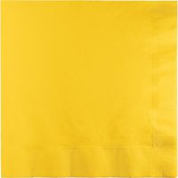 250-Count Touch of Color 3-Ply Paper Dinner Napkins, School Bus Yellow