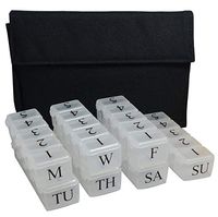 e-Pill Compact Weekly Pill Organizer - 7 Day x 5 Compartments per Day – Discreet Case
