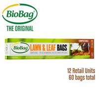 BioBag Premium Compostable Lawn & Leaf Yard Waste Bags, 33 Gallon, 60 Count
