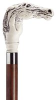 Unisex Racehorse Head Cane Walnut Shaft  -Affordable Gift! Item #HAR-9108007