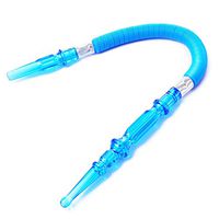 MQUPIN Hookah Shisha Hose Elastic Flexible Long Handle Washable Hookah Hose 78 inch Long Healthy (Blue)
