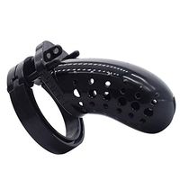 Device Cage Ċ'ħāstīty Toy High High Quality Plastic Chāstity Cāge Men's Black Buckle Ring Lightweight Hypoallergenic Chāstity Cāge Anti-Off Lock Ring
