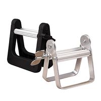 RAYNAG Set of 2 Metal Toothpaste Tube Squeezer Dispenser Paint Tube Wringer for Artist, Hair Salon, Painter (Silver + Black)