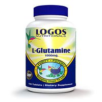 Logos Nutritionals -1000mg L-Glutamine - for Gut Health and Muscle Endurance - 100 Count