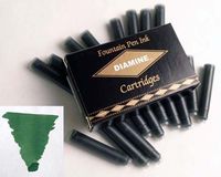 Diamine Refills Emerald Pack of 18 Fountain Pen Cartridge - DM-8004