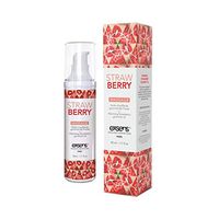 Strawberry Warming Intimate Massage Oil by EXSENS | Vegan, Paraben Free, Body Safe, Condom Friendly, Deliciously Lickable Flavor, Gel Formula | 50 ml - 1.7 fl.oz
