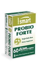 Supersmart - Probio Forte - Powerful Probiotic Formula: 5 Synergistic Strains & 8 Billion CFU - with Lactobacillus Acidophilus, Casei, Plantarum & Lactis - Non-GMO - 60 Dr Capsules | 2 Month Supply