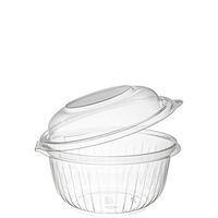 Dart C16HBD 16 oz Clear OPS Hinged Bowl with Dome Lid (Case of 300)