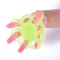 Uplord Household Silicone Grip Ball,Silicone Grip Ball Rehabilitation Training Finger Palm Hand Grip Strengthener Finger Exerciser Extrusion Grip Ball Stress Relief (Yellow)