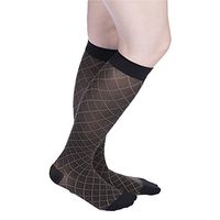 VenaCouture Womens 15-20 mmHg Compression Stockings, Semi-Sheer Chevron Pattern
