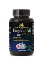 Natural Testosterone Booster for Men Best Seller - TONGKAT ALI Root Extract 200:1 (LONGJACK) - Tongkat ali Extract 200 to 1-1 Bottle 60 Capsules