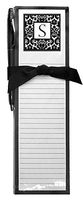 "Monogram S" Magnetic List Pad & Pen Gift Set, Blanc Noir Series