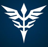 Gundam Neo Zeon 4" Symbol Logo Decal Sticker for Cars Laptops Tablets Skateboard - WHITE