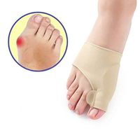 Odowalker Bunion Spacer Bunion Corrector 1 Pair Bunion Relief Protector Sleeves Stretchy Socks Skin Color Separators Gel Bunion Pads Spacer Toe Straightener for Women and Men