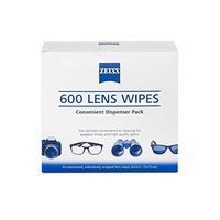 Zeiss Pre-Moistened Lens Cleaning Wipes - Cleans Bacteria, Germs and without Streaks for Eyeglasses and Sunglasses - (600 Count)