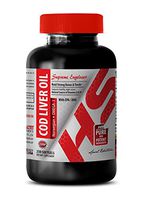 Brain Power - Norwegian COD Liver Oil - Fish Oil Omega 3 dha epa - Cod Liver Oil Supplement - 1 Bottle 250 Softgels