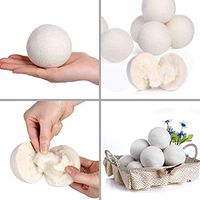 FANEO Washing Machine Saves Drying Time Natural Reusable Laundry Wool Dryer Balls Laundry Bags