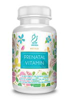 Actif Organic Prenatal Vitamin with 25+ Organic Vitamins, 100% Natural, DHA, EPA, Omega 3, and Organic Herbal Blend - Non-GMO, 90 Count