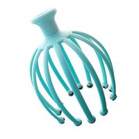 Head Massager Hand Held Claw Scalp Massager 12-Finger SPA Relax Stress Relief Hair Stimulator Adjustable for Office Men Women Pink Blue(1-Pack)