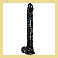14inch Insert Length Huge Black Hands-Free Dillo, Happy Flirting Women Toy for Couples- Easy to Clean -XQG