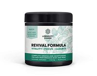 Revival Formula, Complete Green+ Superfood and Herbal Extract Blend for High Performance Body and Brain, 15 Servings, 60g (2.1oz)