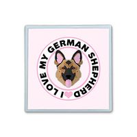 XIANN Care Contact Lens Box Holder Container Case Storage Eyecare Kit - I Love My German Shepherd
