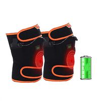 LLMLCF Heated Knee Brace Wrap Support Therapeutic Electric Heating Pad Battery for Joint Pain Arthritis Meniscus Pain Relief (5 Temperature Setting)